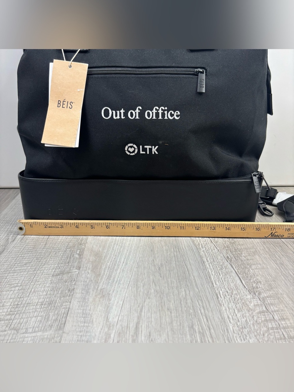 NWT BÉIS The Mini Weekender Black Bag - Picture 9 of 11
